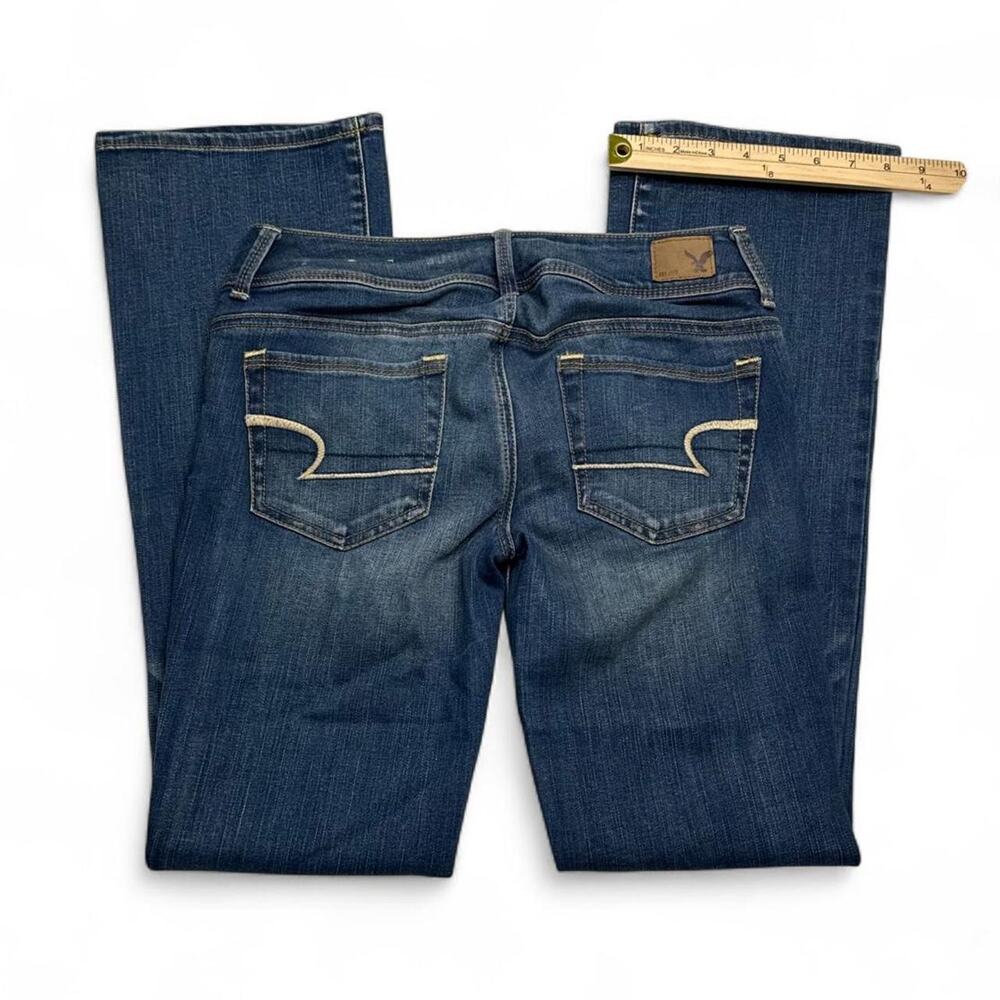 American Eagle Outfitters low rise flared - bootcut jeans super stretch size 4 - Picture 2 of 7